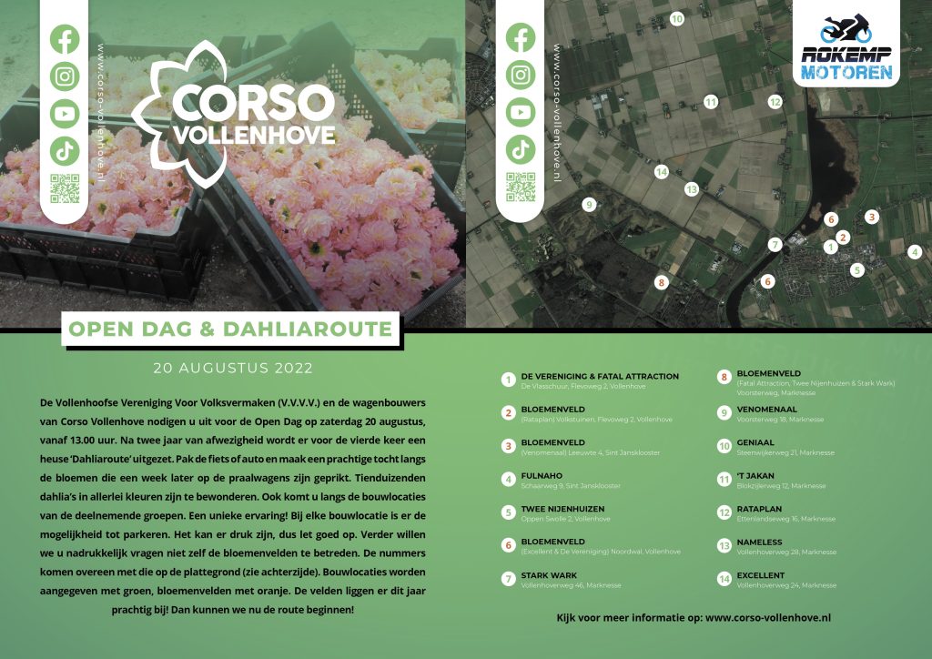 Dahlia route en open dag Corso Vollenhove