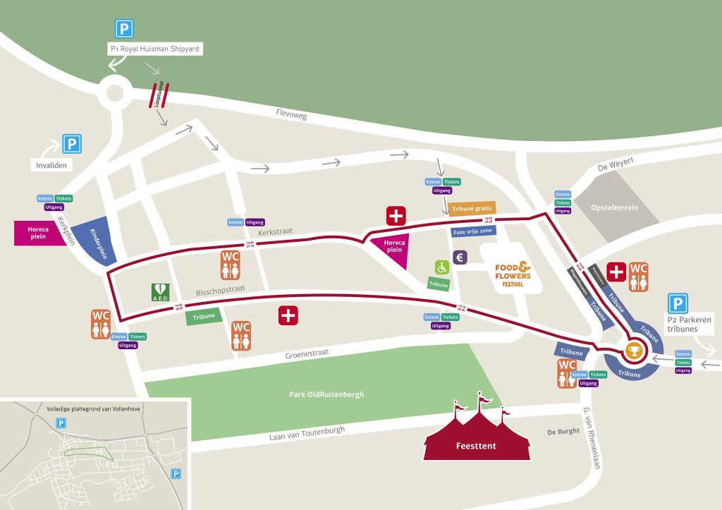 Plattegrond Bloemencorso Vollenhove 2023